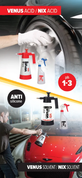 Помповый опрыскиватель для растворителей Kwazar Venus Solvent Heavy Duty 1.5л WTV.1197-986 фото Merkus detailing