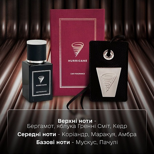 Автомобильное аромасаше Hurricane Burgundy Perfume Premium HURP001-2037 фото Merkus detailing