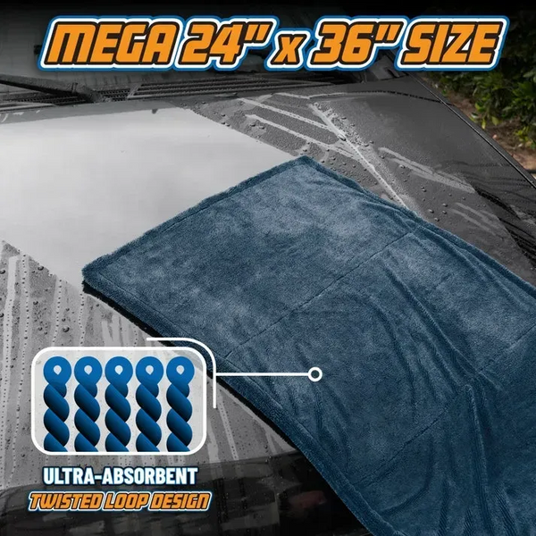 Полотенце микрофибровое для сушки Chemical Guys Megalodon Microfiber Drying Towel 91 x 61 см MIC531-2756 фото Merkus detailing