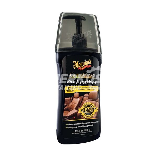 Гель 3 в 1 для ухода за кожаным салоном Meguiar's G17914 Gold Class™ Rich Leather Gel, 400 мл G17914 фото Merkus detailing