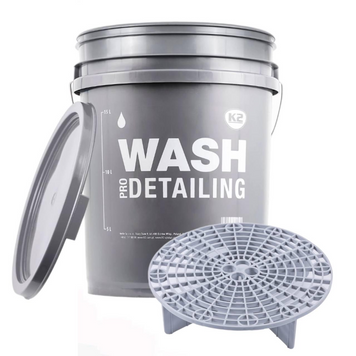 Пластикове відро з сепаратором серый К2 WASH Pro Detailing 20 л 24861-2817 фото Merkus detailing
