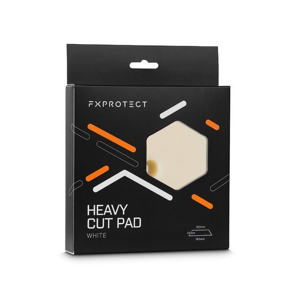 Високоабразивний полірувальний круг FX PROTECT Heavy Cut Pad White, 150/165 мм FX-0011-74 фото Merkus detailing