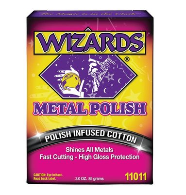 Wizard Metal Polish Вата для очищення металу та хрому для відновлення дзеркального блиску 85 г W11011 фото Merkus detailing
