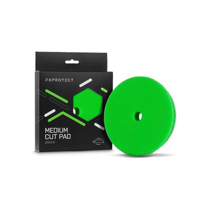 Середній полірувальний круг FX PROTECT Medium Cut Pad Green, 150/165 мм FX-0010 фото Merkus detailing