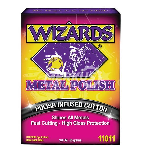 Wizard Metal Polish Вата для очистки металла и хрома для восстановления зеркального блеска 85 г W11011 фото Merkus detailing