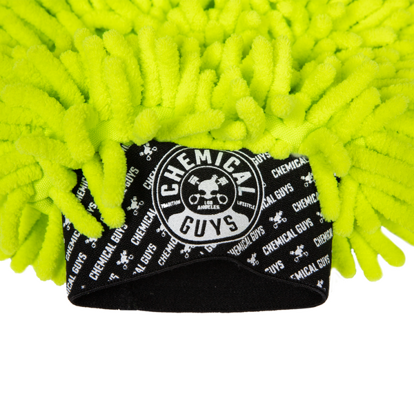Рукавичка микрофибровая с длинным ворсом Chemical Guys Chenille Microfiber Car Wash Mitt Green (MIC493) MIC493-953 фото Merkus detailing