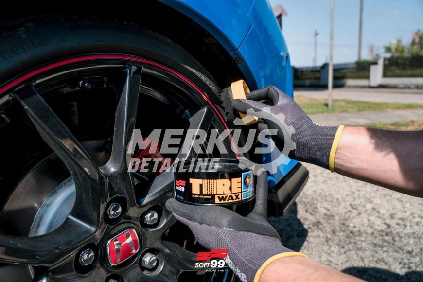 SOFT99 Tire Black Wax твердий віск для шин 170гр 02015 фото Merkus detailing