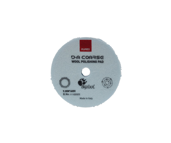 Полировальный круг с коротким ворсом RUPES D-A Coarse Wool Polishing Pad NW130H &Oslash;125/130 мм (9.NW130H) 9.NW130H-160 фото Merkus detailing