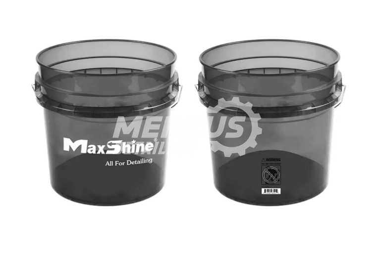 Відро MaxShine Detailing Bucket Grey 13 L Для мийки автомобіля MSB001-G фото Merkus detailing