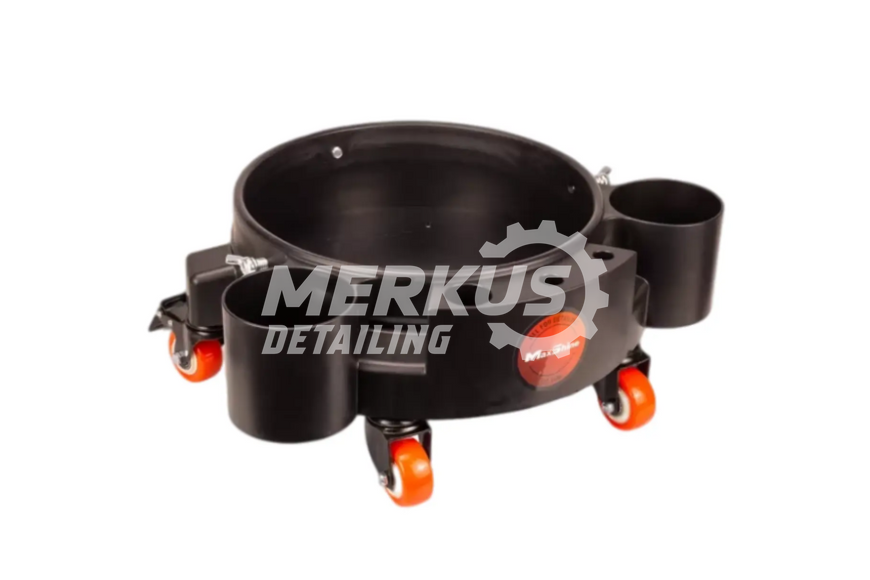 Пластиковая тележка MaxShine Rolling Bucket Dolly Black Для ведра 702306 фото Merkus detailing