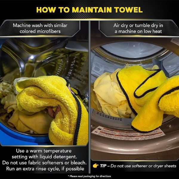 Микрофибровое полотенце для сушки Meguiar's X190400 Supreme Shine Drying Towel, 78,7 x 54,6 см X190400-1997 фото Merkus detailing
