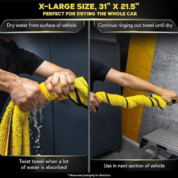 Микрофибровое полотенце для сушки Meguiar's X190400 Supreme Shine Drying Towel, 78,7 x 54,6 см X190400-1997 фото Merkus detailing