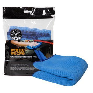 РУШНИК З МІКРОФІБРИ ВАФЕЛЬНИЙ ДЛЯ СКЛА СИНІЙ WAFFLE WEAVE GLASS AND WINDOW MICROFIBER TOWEL BLUE 61x40 см MIC708-1419 фото Merkus detailing