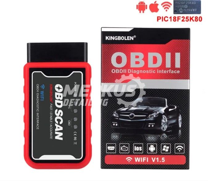 Автосканер Kingbolen ELM327 OBD-II (OBD2) WI-FI адаптер для діагностики PIC 18F25K80 FW V1.5 FULL