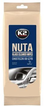Серветки вологі для очищення скла та скляних поверхонь K2 Nuta Wipes 24 шт K20513-2911 фото Merkus detailing