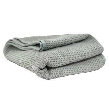 РУШНИК ВАФЕЛЬНИЙ МІКРОФІБРОВИЙ WAFFLE WEAVE GRAY MATTER MICROFIBER DRYING TOWEL, 91 x 63 см MIC781-1640 фото Merkus detailing