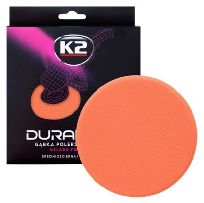 K2 Губка для полировки DURAFLEX средняя оранжевая 150*25 мм на липучке K20697 фото Merkus detailing