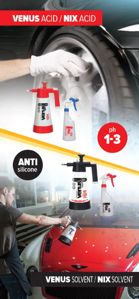Помповый опрыскиватель для кислотных средств Kwazar Venus Super HD Acid Line ph 1-4, 1,5 л WTV.1196-535 фото Merkus detailing