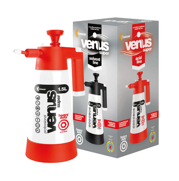 Помповый опрыскиватель для кислотных средств Kwazar Venus Super HD Acid Line ph 1-4, 1,5 л WTV.1196-535 фото Merkus detailing