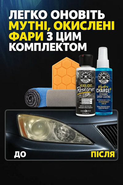 Набор для полировки и защиты фар Chemical Guys Headlight Restoration Kit GAP401-2770 фото Merkus detailing